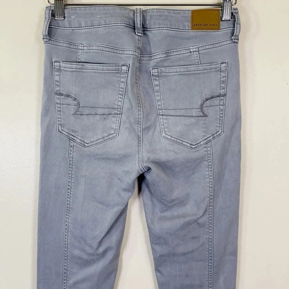 American Eagle Button Fly Light Wash  High Rise Jeggings - Picture 11 of 13